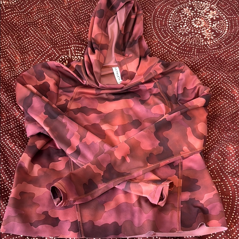 Athleta Pink Camo Hoodie